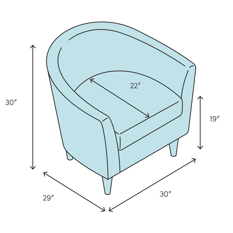 Barrel chair dimensions new arrivals